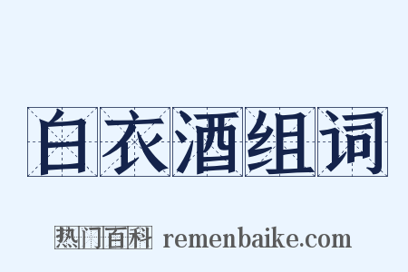 白衣酒组词是什么意思的图片